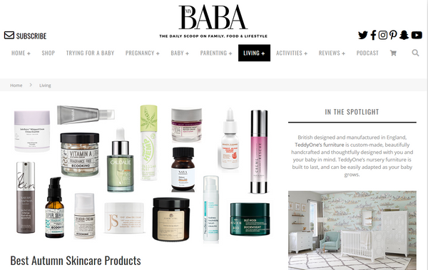 Best Autumn Skincare Products. My Baba